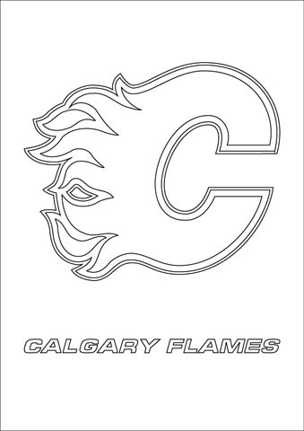 Calgary Flames Logo Coloring Page